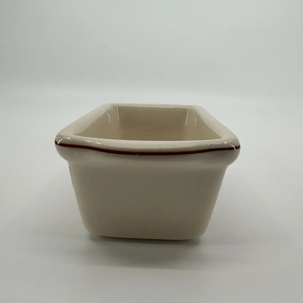Garden Ridge Mini Loaf Pan Christmas Ceramic Candy Cane Stripe Baking Dish